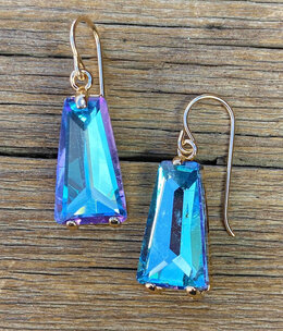 cool water jewelry EW812-198 Earring:  Waters Edge Blue Trapezoid cool water jewelry EW812-198 Earring:  Waters Edge Blue Trapezoid