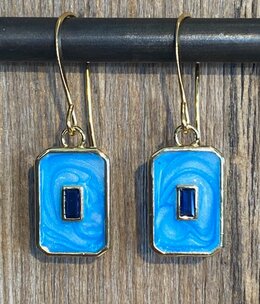 cool water jewelry EW875-221 Earrings: Headwaters Rectangle (Sky Blue) cool water jewelry EW875-221 Earrings: Headwaters Rectangle (Sky Blue)