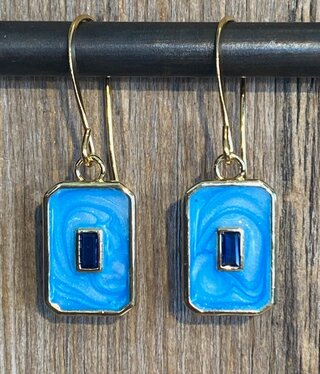 cool water jewelry EW875-221 Earrings: Headwaters Rectangle (Sky Blue) cool water jewelry EW875-221 Earrings: Headwaters Rectangle (Sky Blue)