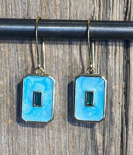 cool water jewelry EW875-198 Earrings: Waters Edge Rectangle (Green/Blue) cool water jewelry EW875-198 Earrings: Waters Edge Rectangle (Green/Blue)