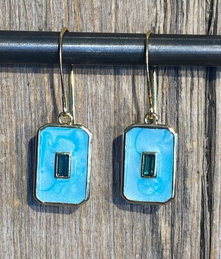cool water jewelry EW875-198 Earrings: Waters Edge Rectangle (Green/Blue) cool water jewelry EW875-198 Earrings: Waters Edge Rectangle (Green/Blue)
