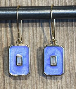 cool water jewelry EW875-204 Earrings: Evening in Old Town Rectangle (Purple) cool water jewelry EW875-204 Earrings: Evening in Old Town Rectangle (Purple)