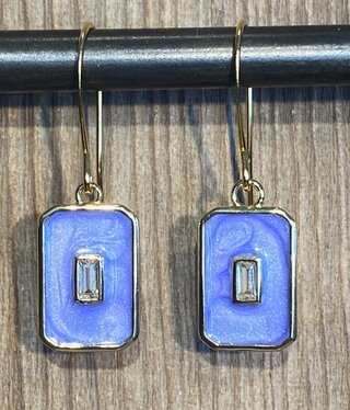 cool water jewelry EW875-204 Earrings: Evening in Old Town Rectangle (Purple) cool water jewelry EW875-204 Earrings: Evening in Old Town Rectangle (Purple)