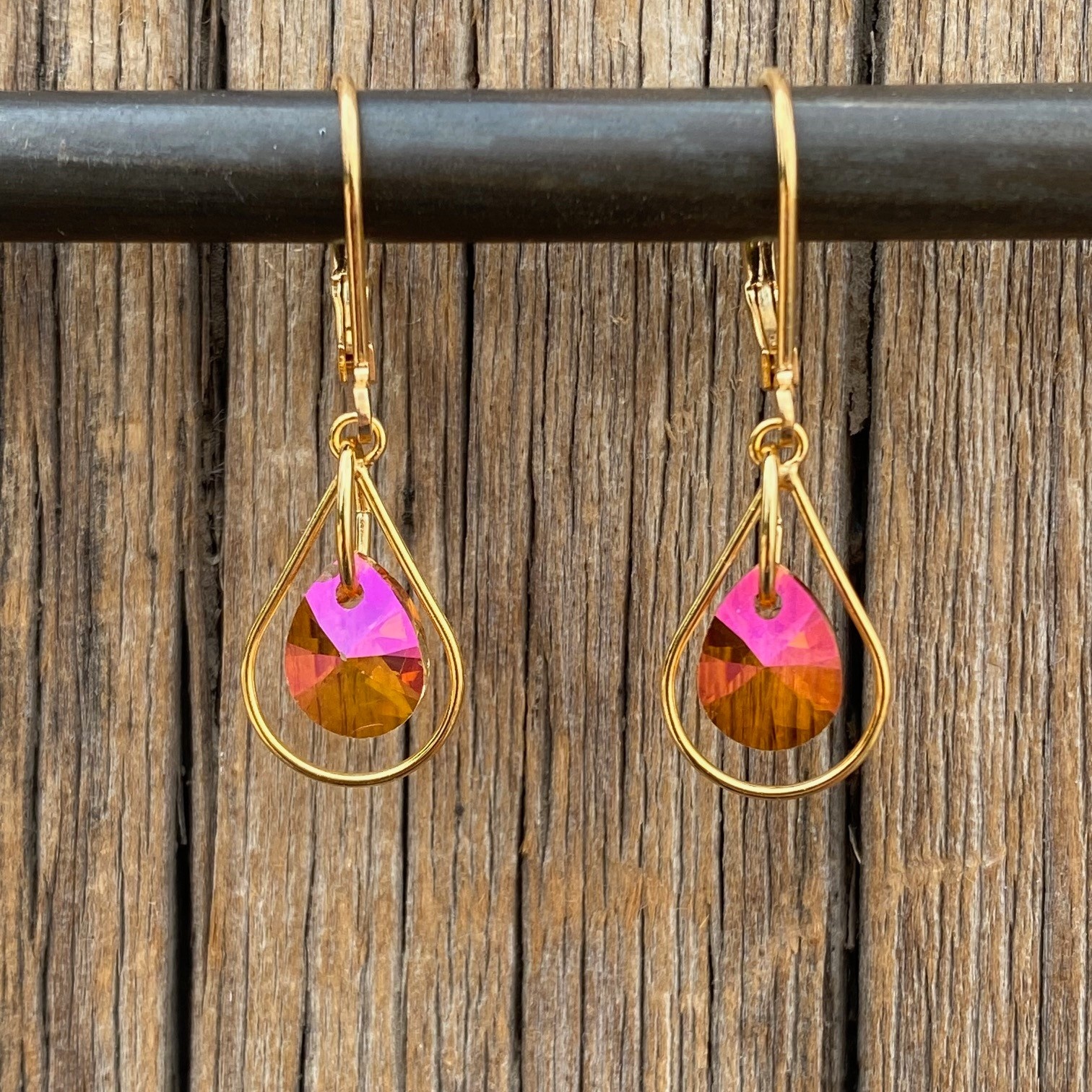 cool water jewelry EW906-224 Earrings: Indian Summer Teardrop