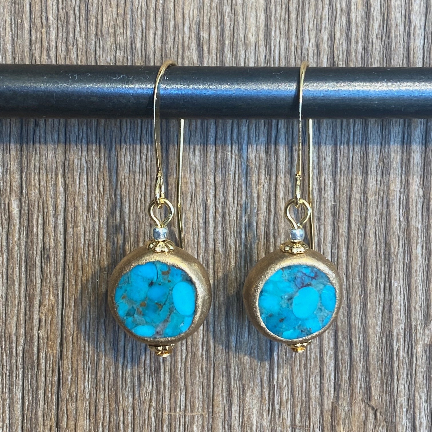 cool water jewelry EW893-223 Earrings: Forever Turquoise Mosaic