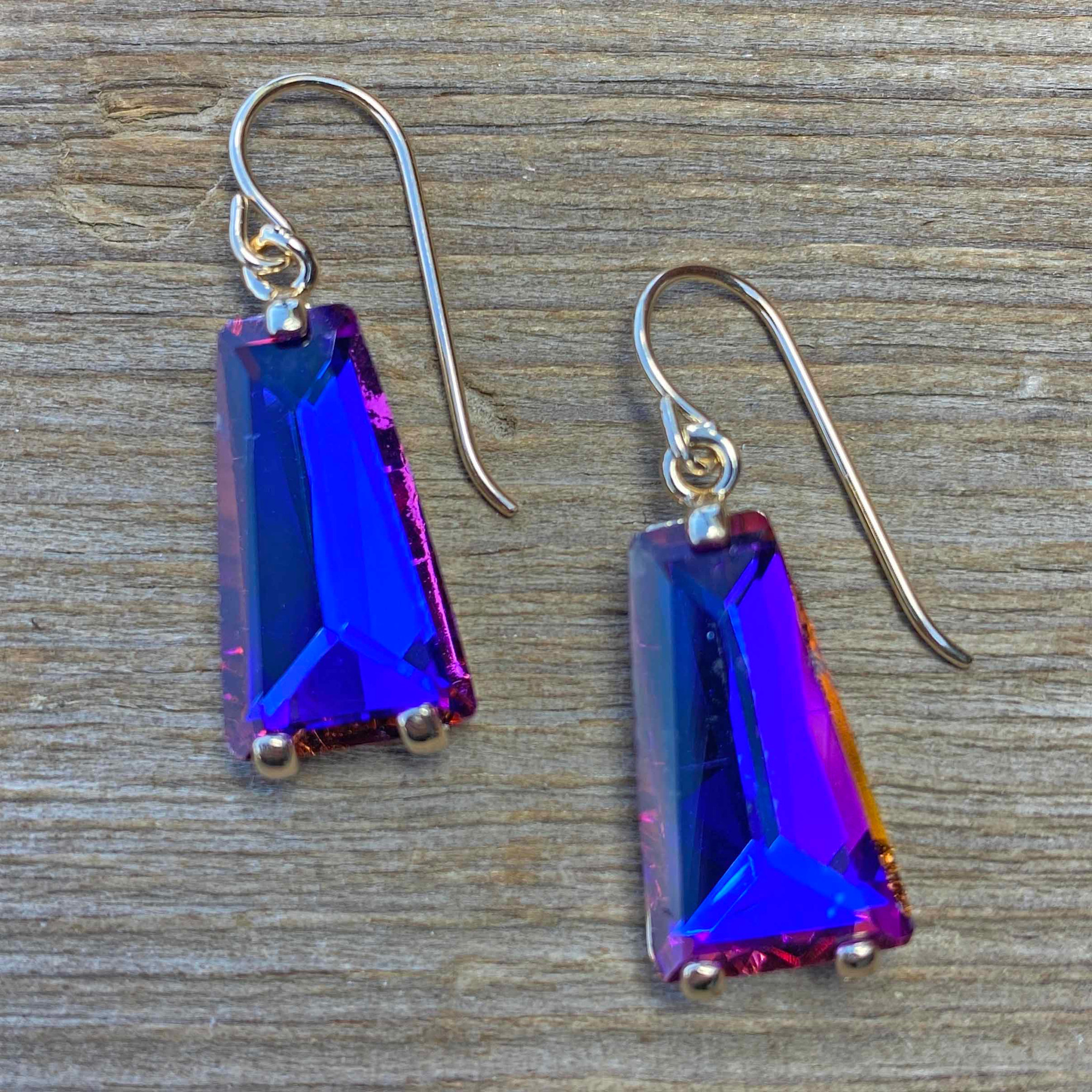 cool water jewelry EW812-203 Earrings: Arabian Nights Trapezoid