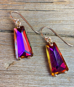 cool water jewelry EW812-192 Earrings: Carnival Lights Trapezoid cool water jewelry EW812-192 Earrings: Carnival Lights Trapezoid
