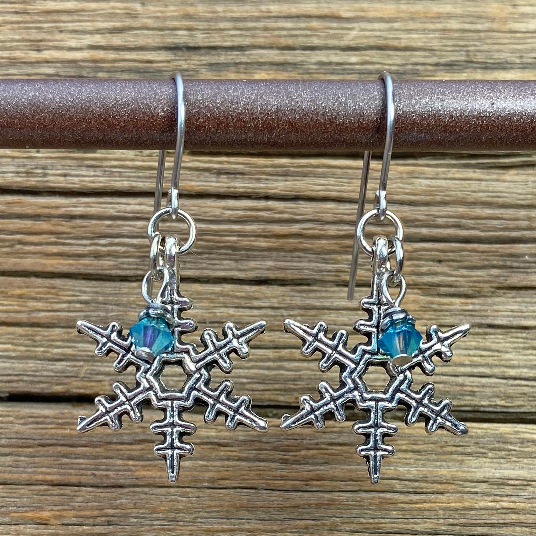 cool water jewelry EW665-199 Earrings: Great Outdoors with Turquoise Crystal