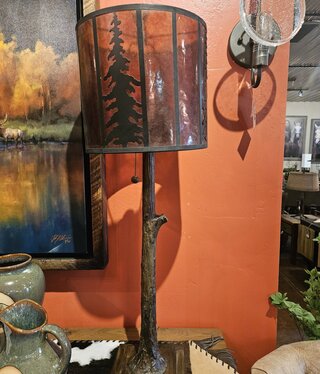 Crestview Rowan Oak Buffet Table Lamp 38"H