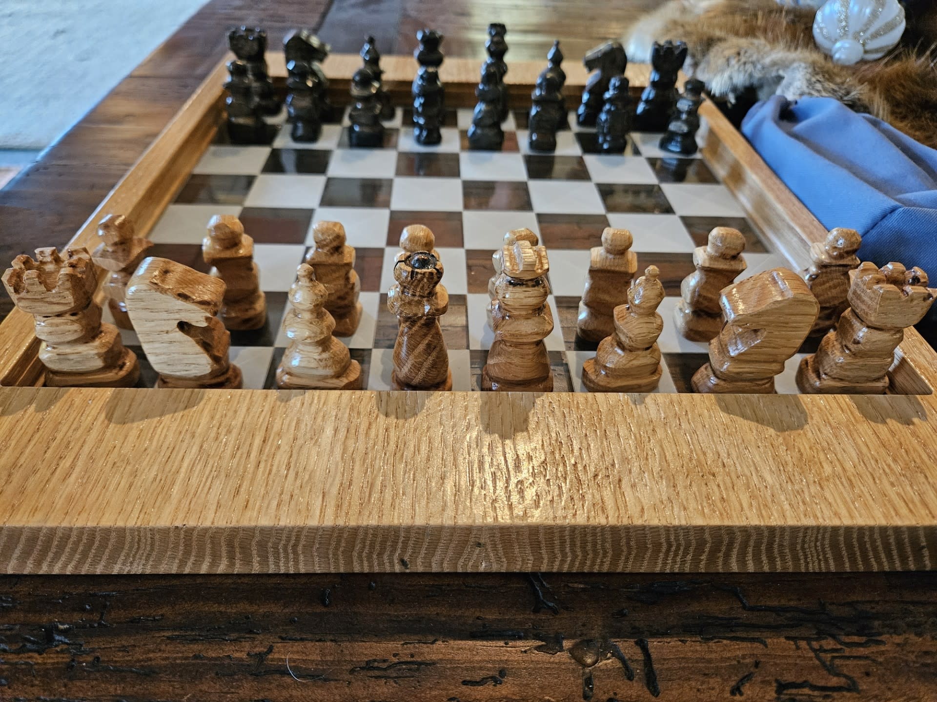 MCE Industries Chess Board with Chess Pieces