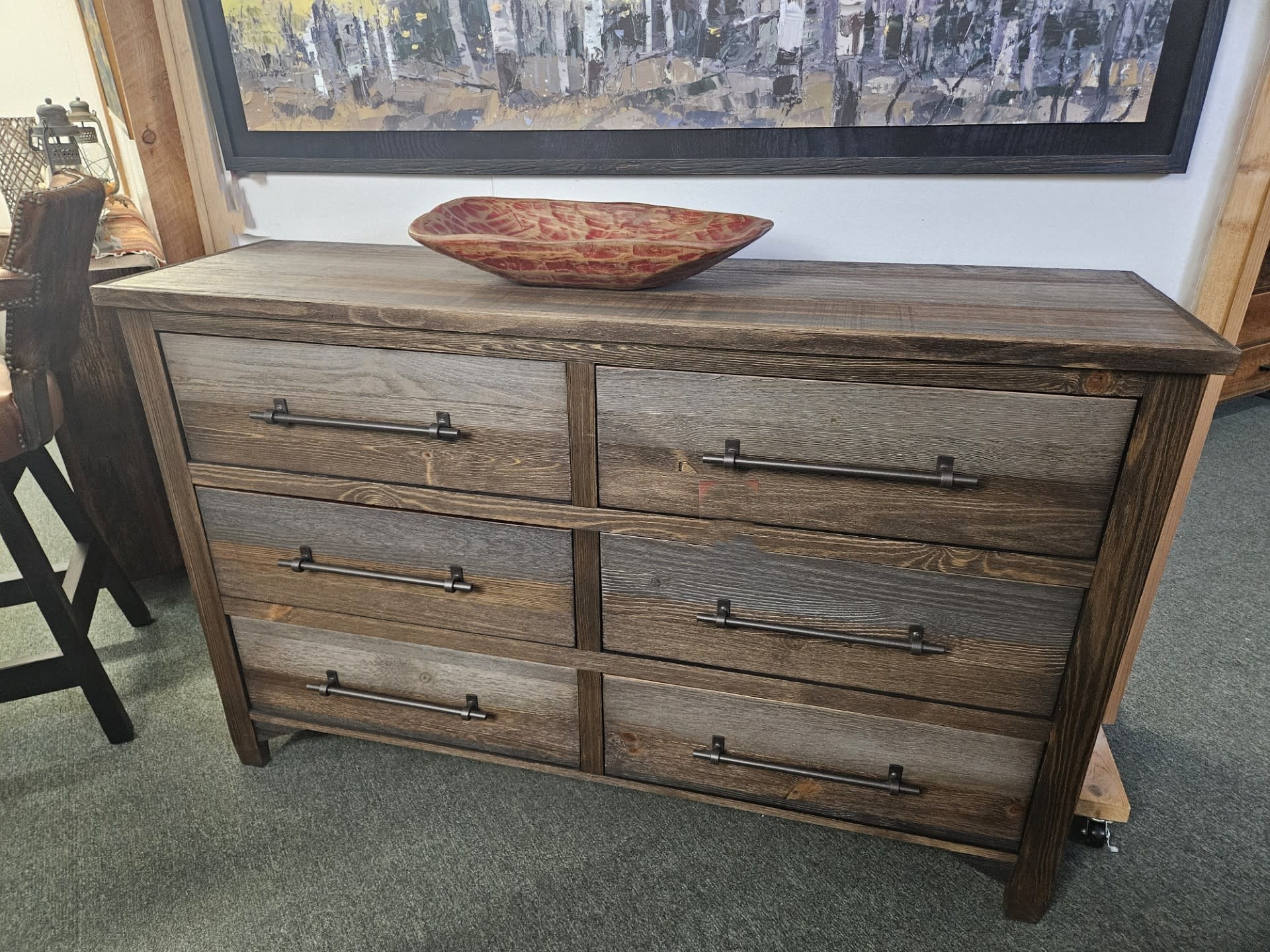 IFD 5781 Town 6 Dwr Dresser 61x18x38H