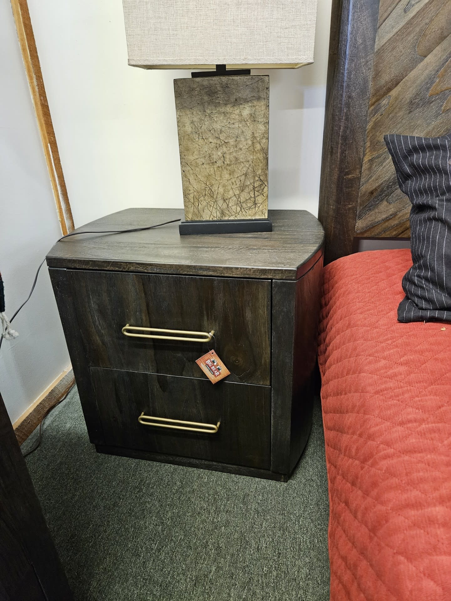 IFD 4421 Balam 2 Dwr Dark Nightstand 29x20x26H