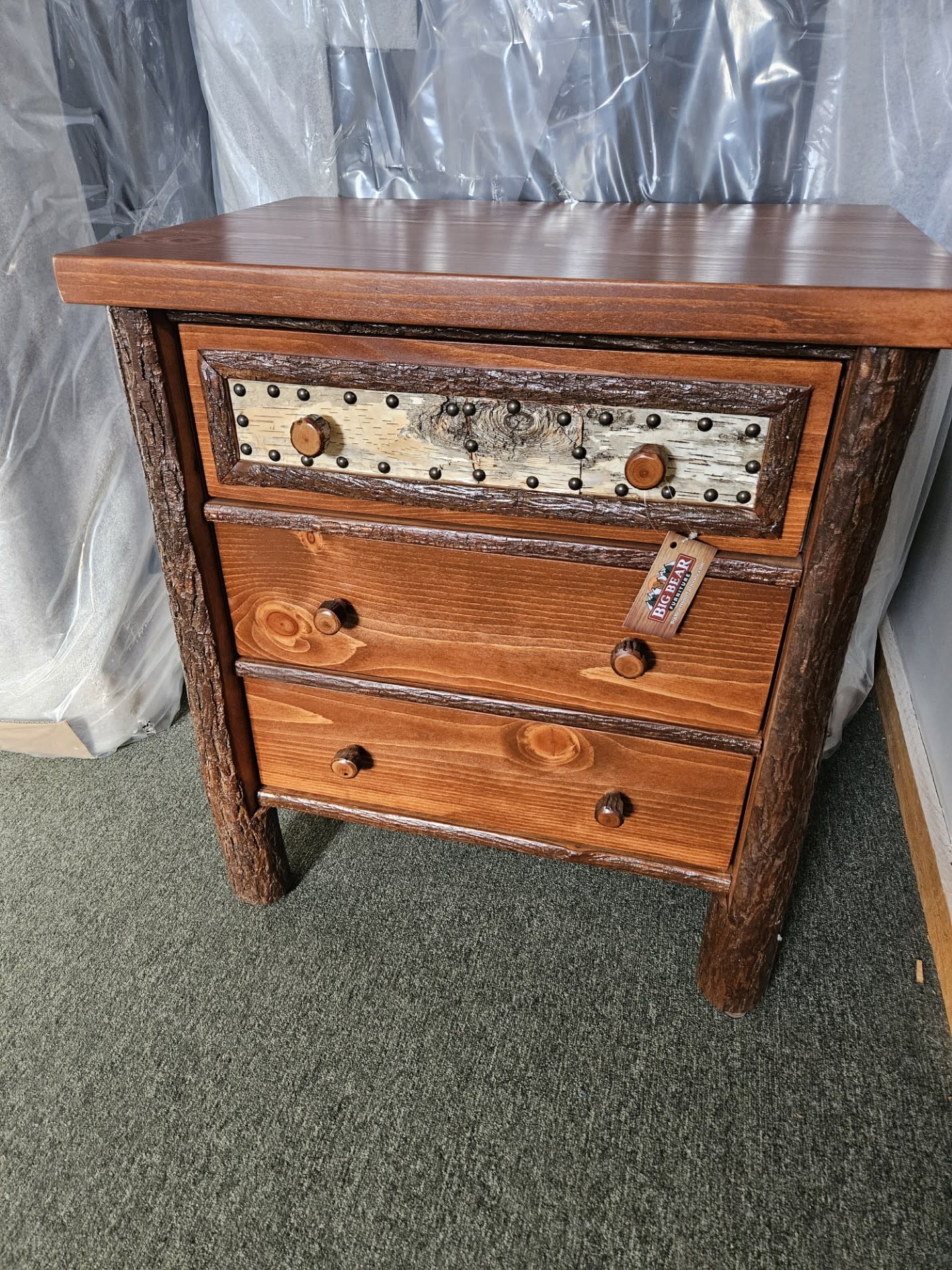 Old Hickory Woodland Bedside Chest 27Wx19Dx30H