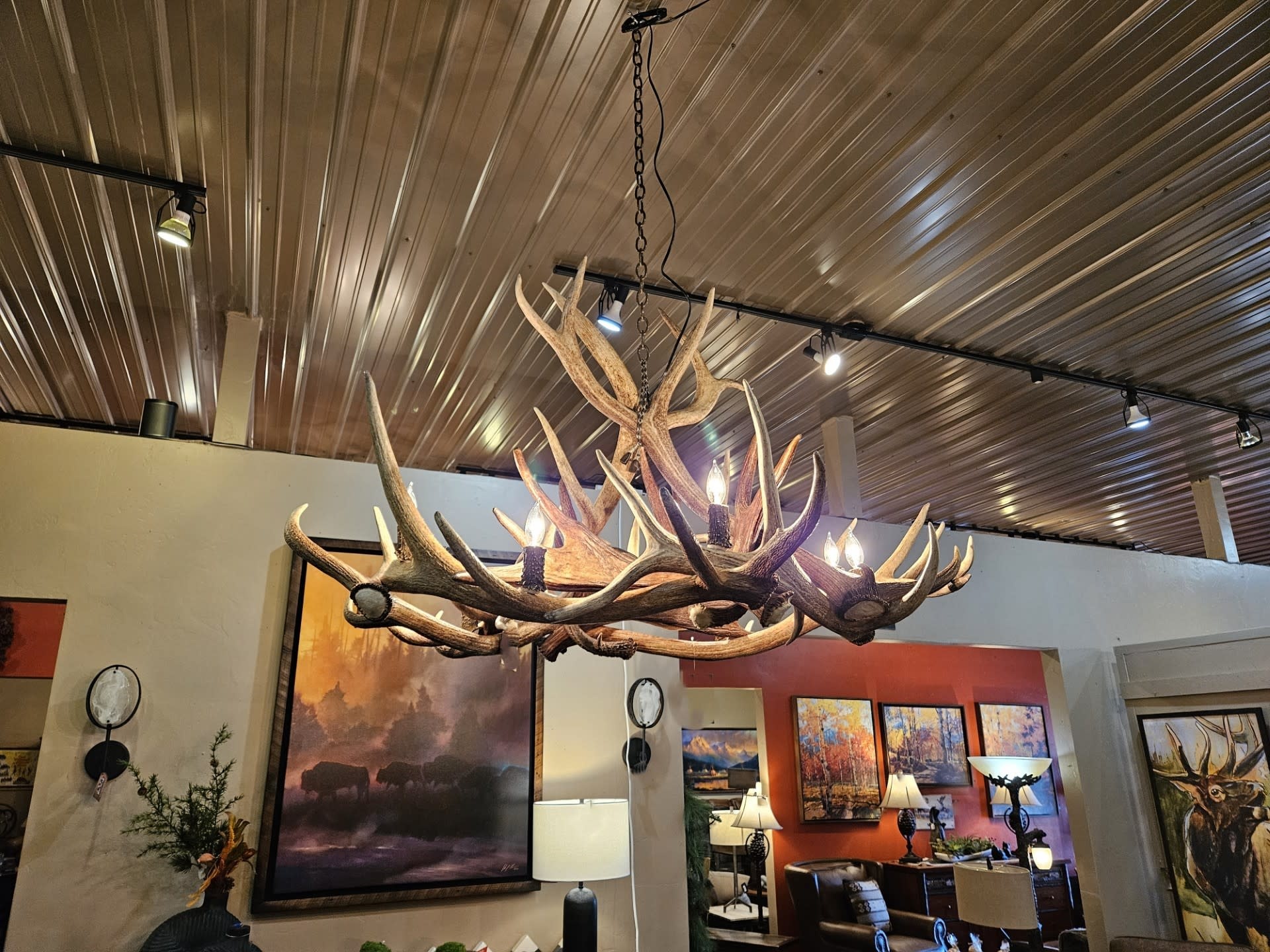 BIG BEAR Elk/Moose Diamond Chandelier