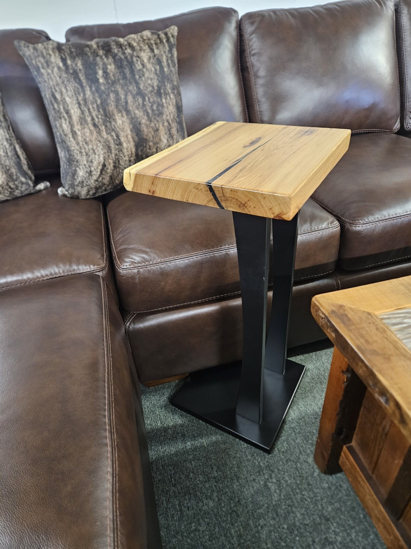 Stone River Sofa Server/Chair SideTable - HICKORY