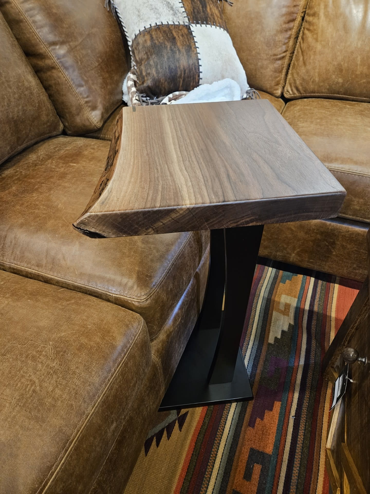 Stone River Sofa Server/Chair Side Table - WALNUT