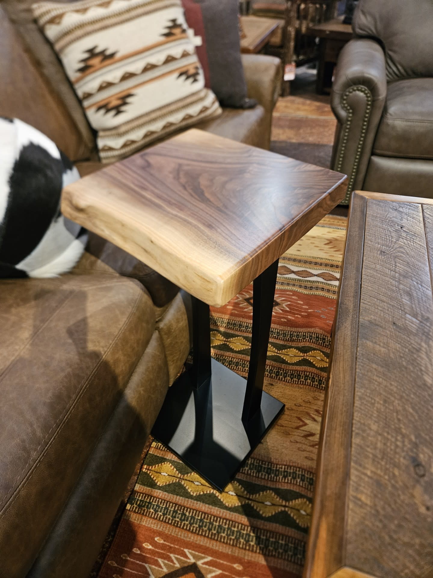 Stone River Sofa Server/Chair Side Table - WALNUT