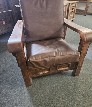 MCE Industries Upholstered (4x4) Rustic Chair