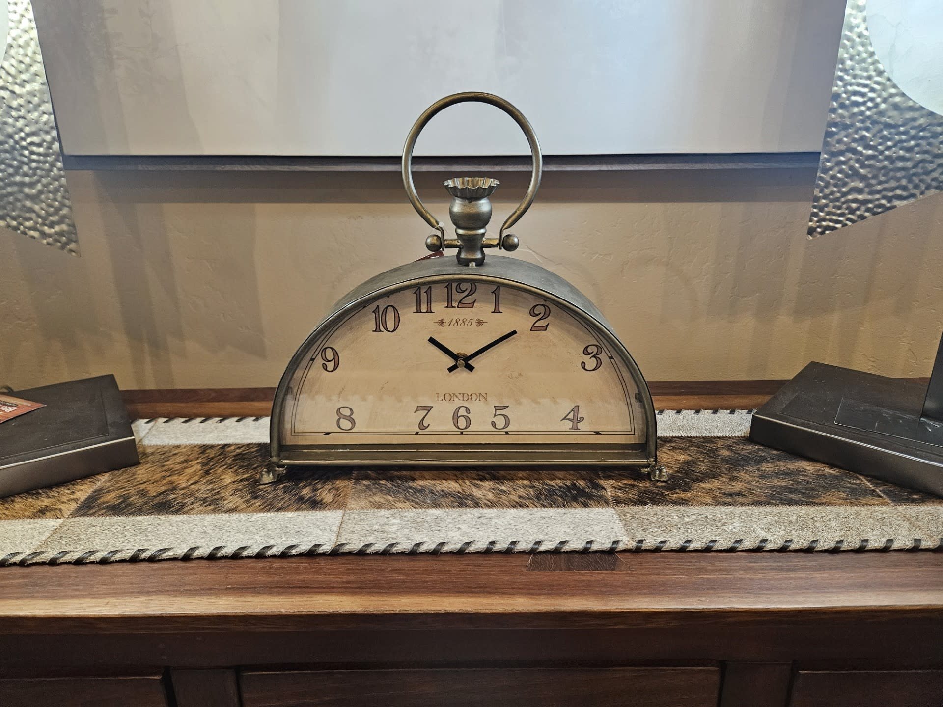 Melrose Mantle Clock 15L x 13.5H, Ant/Gray