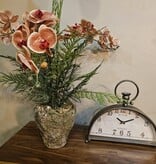 Melrose Mantle Clock 15L x 13.5H, Ant/Gray