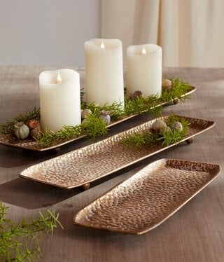 Melrose Gold Metal Tray-SMALL-15.25"L