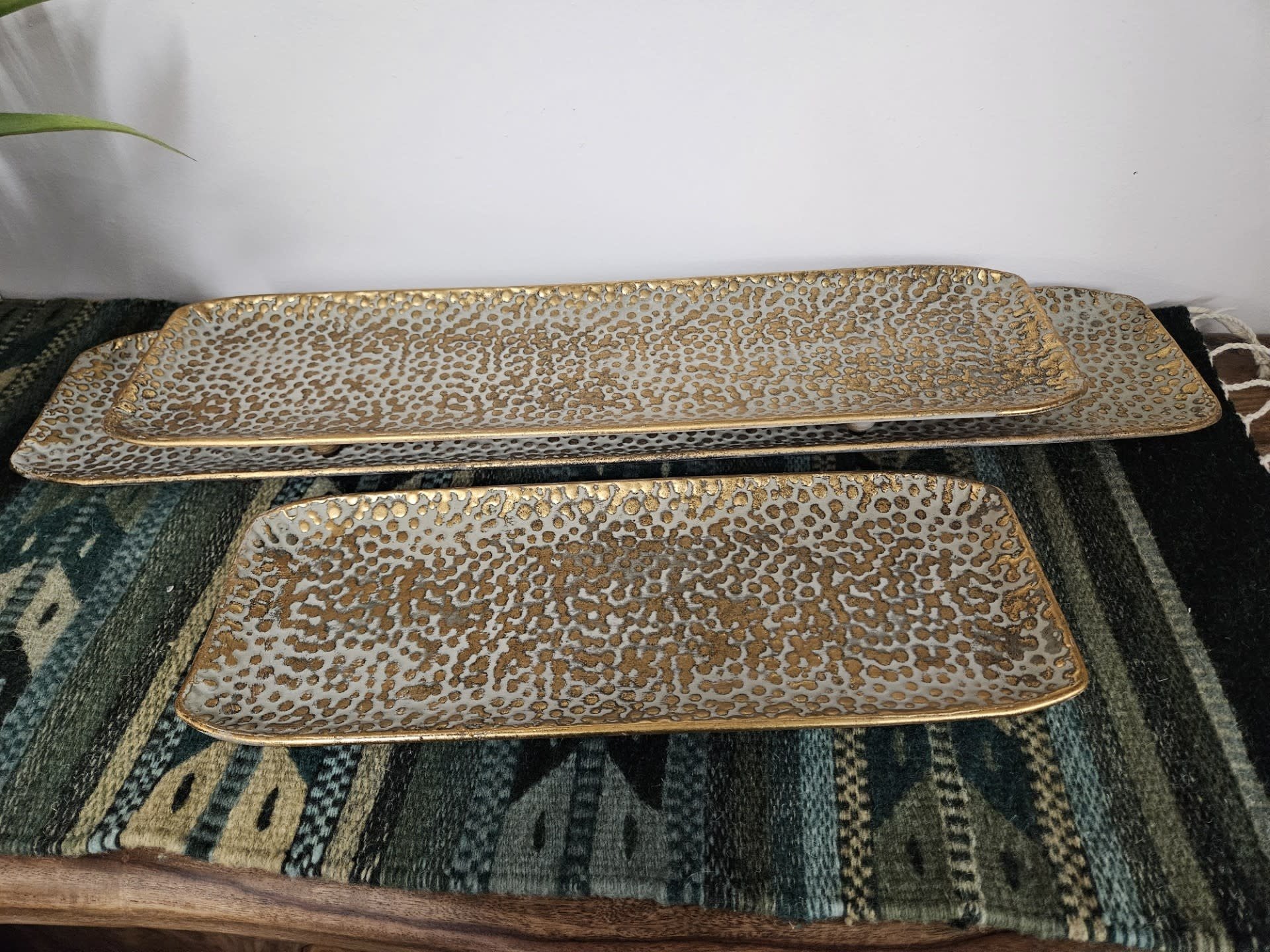 Melrose Gold Metal Tray-LARGE-27.25L