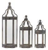 Melrose Wood/Iron Lantern-SMALL-19.5H