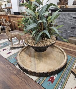 Melrose Wood Tray-LARGE-18Dia x 1.75H