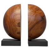 Uttermost Teak & Noir Bookends Set of 2 pcs 8W x 8D x 9H