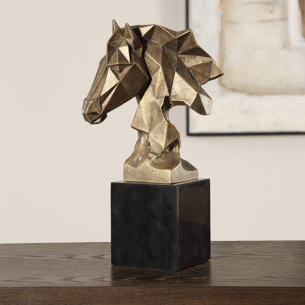 Uttermost Chiseled Horse Sculpture 7W x 6D x 13H