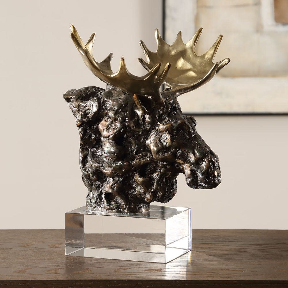 Uttermost Moose Bust Sculpture 12W x 12D x 9H