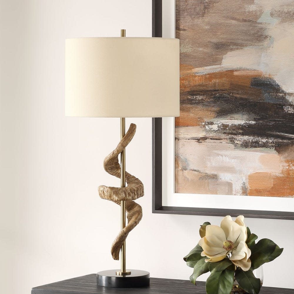Uttermost Rams Horn Table Lamp, 34H