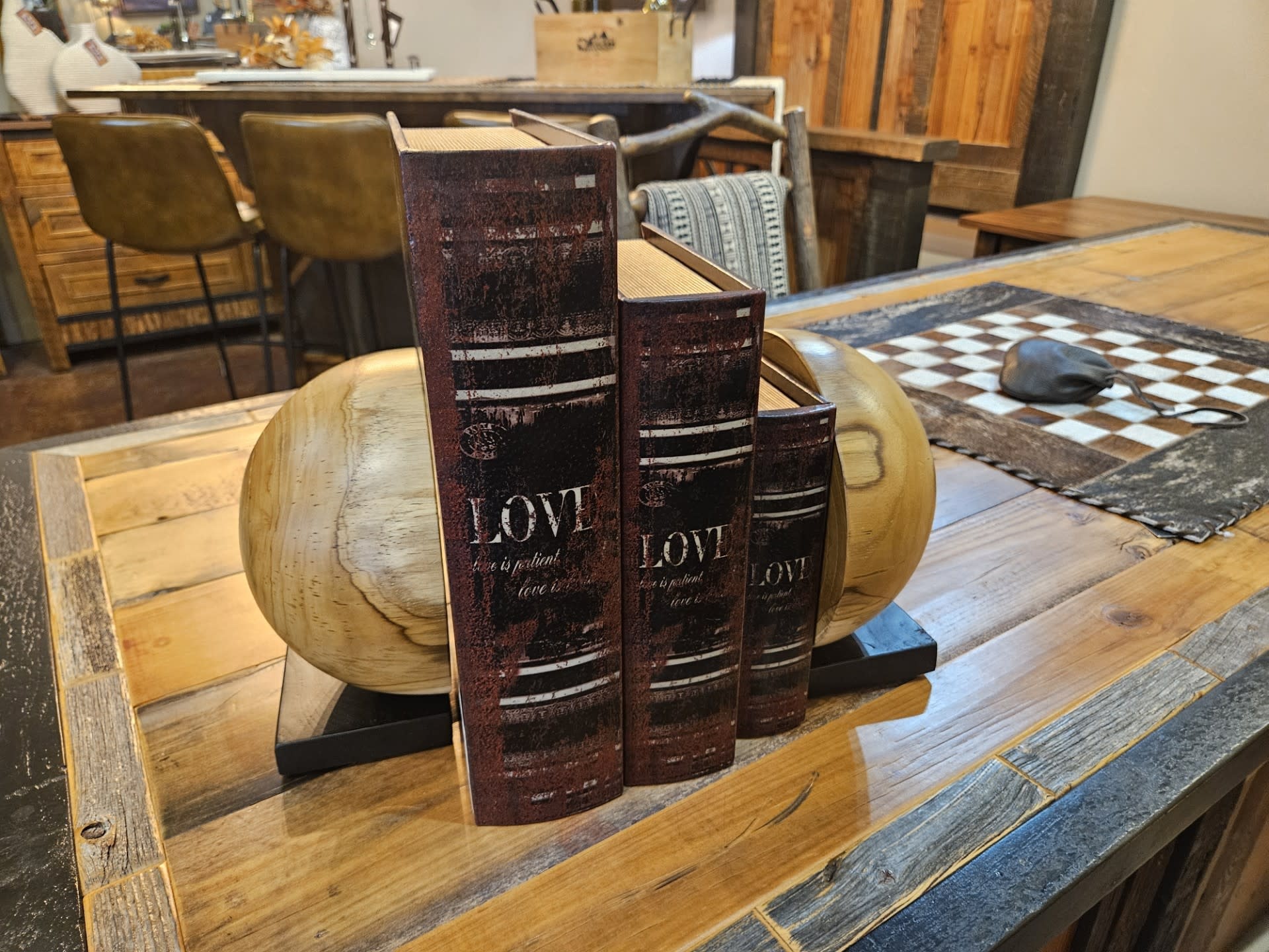 Uttermost Teak & Noir Bookends Set of 2 pcs 8W x 8D x 9H