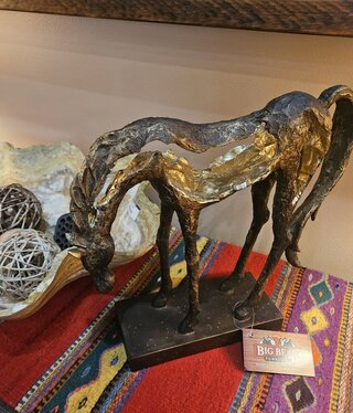 Uttermost Openly Grazing Horse Sculpture 13x13x4D