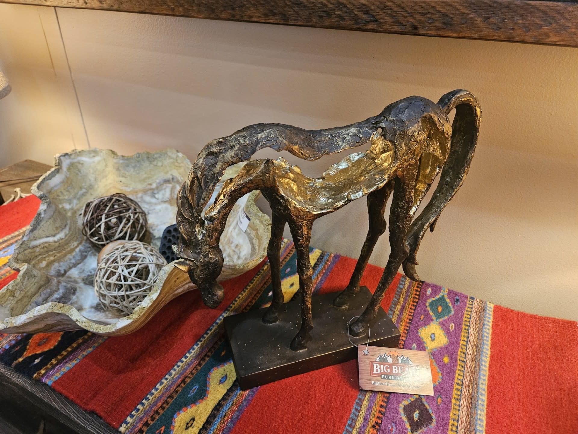 Uttermost Openly Grazing Horse Sculpture 13x13x4D