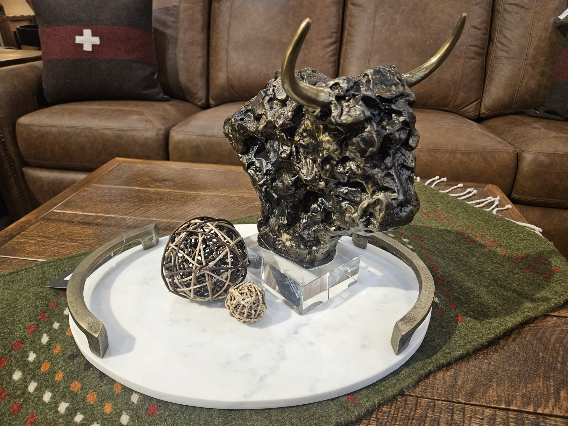 Uttermost Bison Bust Sculpture 11Wx8Dx13H