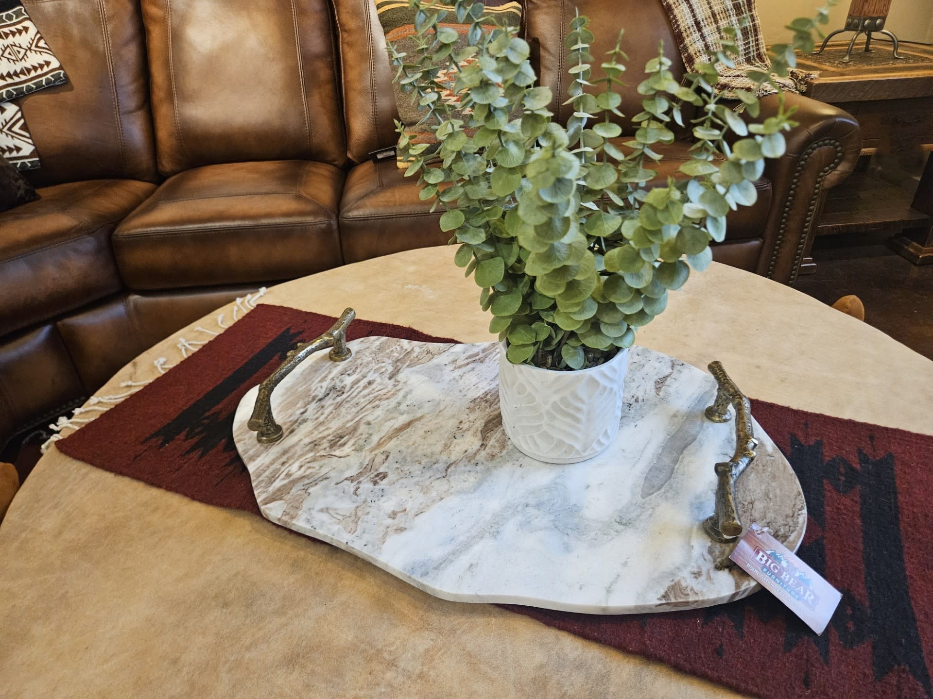 Uttermost Stone & Twig Indoor/Outdoor Tray 26Lx18Dx3H