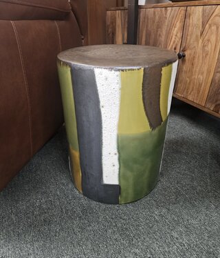 Uttermost Graph Garden Stool 13Diam x 18H