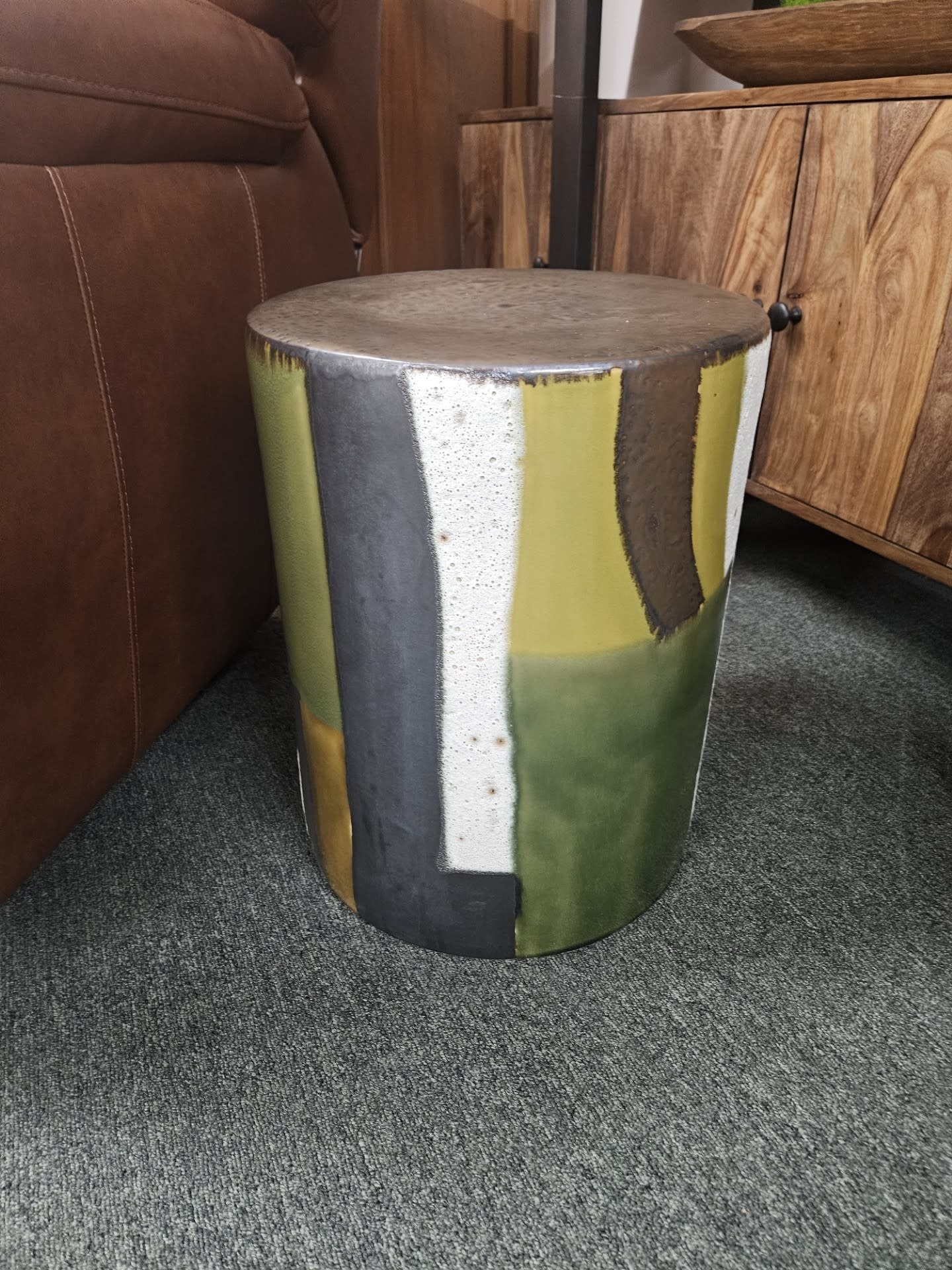 Uttermost Graph Garden Stool 13Diam x 18H