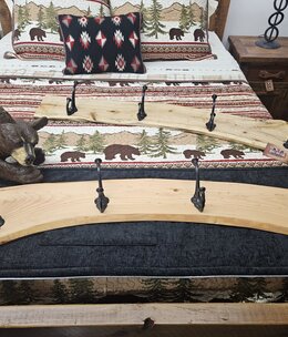 MCE Industries Live Edge Coat Rack - 37"-48"L