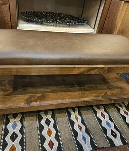 MCE Industries Fabric Bench with Shelf 39x16.5x16H