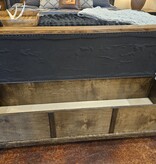 silvercreek Cowhide Storage Bench  60W x  17.5D x 20H