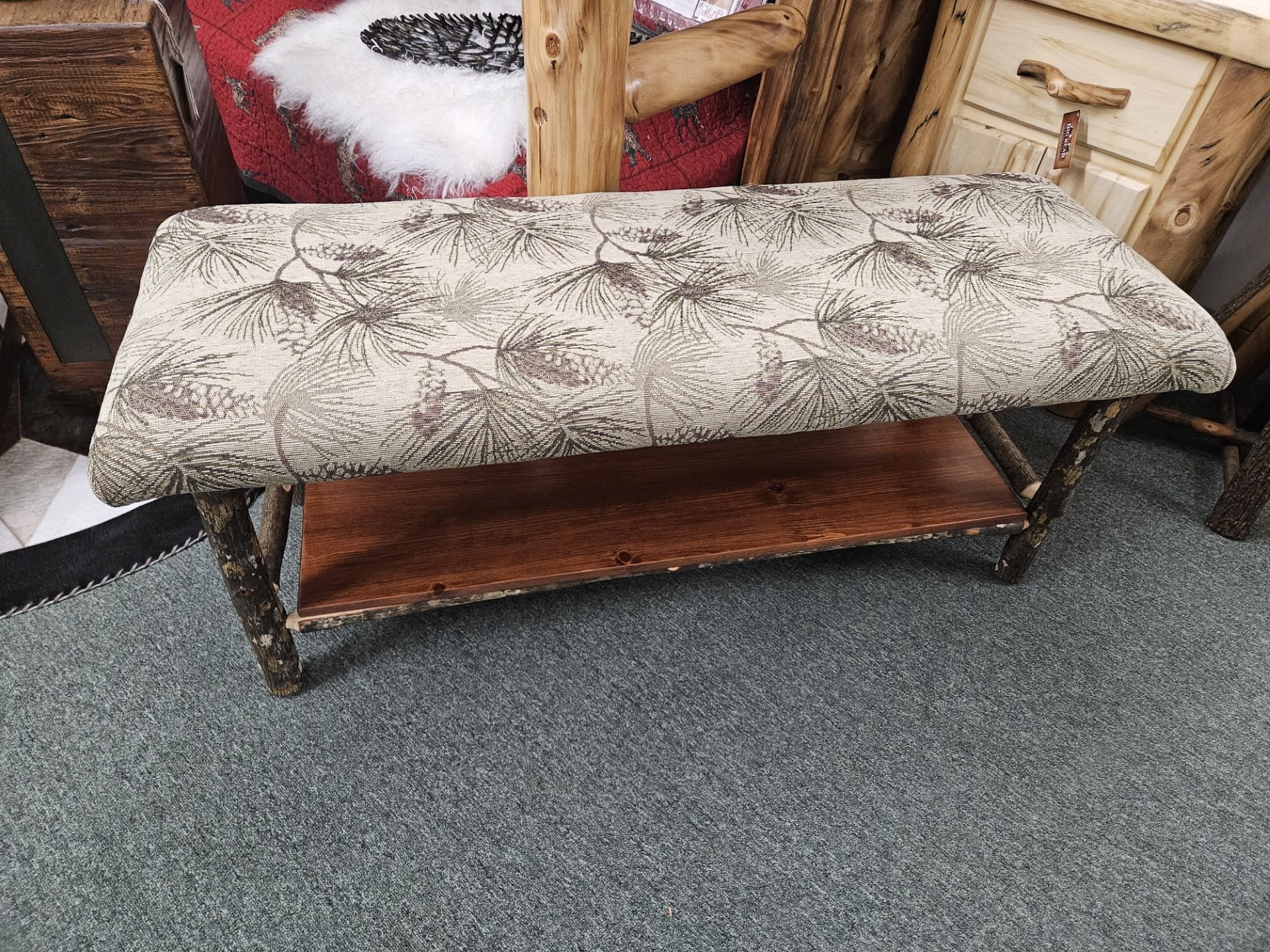 Green Gables New West Red Lodge Bench 18Hx50Wx18D