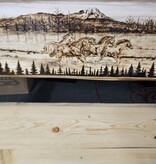 MCE Industries Custom Live Edge Bench with Artwork