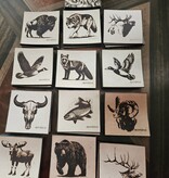 Pioneer Leather Coaster with Animals