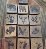 Pioneer Leather Coaster with Animals