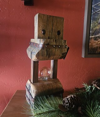 Pioneer Rustic Log Table Lamp