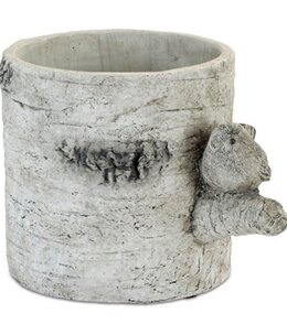 Melrose Cement Tree w/Bird Container 6"D x 5"H