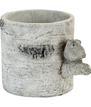 Melrose Cement Tree w/Bird Container 6"D x 5"H
