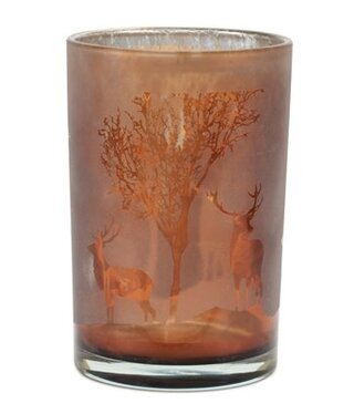 Melrose Fall Deer Candleholder LARGE 4.5D x 7H